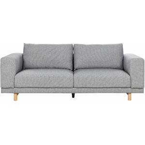 Beliani Grey Polyester 3-Seater Sofa - Modern Minimalist Living Room Beliani Grey Polyester 3-Seater Sofa - Modern Minimalist Living Room