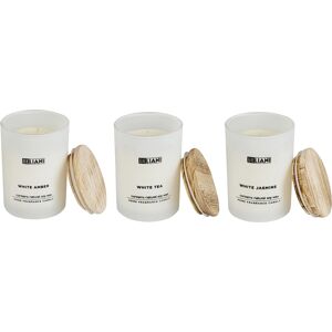 Beliani Set of 3 Scented Candles - Candles Beliani Set of 3 Scented Candles - Candles