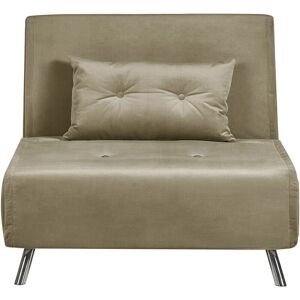 Beliani Olive Green Velvet Sofa Bed FARRIS - Sofa Bed Beliani Olive Green Velvet Sofa Bed FARRIS - Sofa Bed