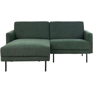 Beliani Dark Green Corner Sofa - 2 Seater Modern Upholstered Beliani Dark Green Corner Sofa - 2 Seater Modern Upholstered