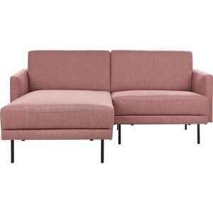 Beliani Right Hand Corner Sofa Pink Brown - Couch 2-Seater Modern Beliani Right Hand Corner Sofa Pink Brown - Couch 2-Seater Modern