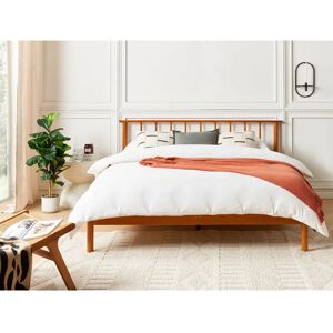 Beliani Bed Pine Wood King Size - Bed Beliani Bed Pine Wood King Size - Bed