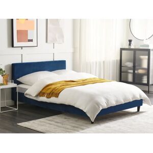 Beliani Double Size Velvet Bed - Nordic Design Beliani Double Size Velvet Bed - Nordic Design