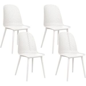 Beliani White Emory Dining Chairs Set - Modern Minimalist Beliani White Emory Dining Chairs Set - Modern Minimalist