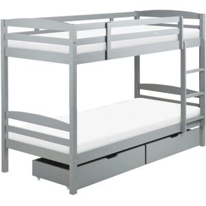 Beliani Bunk Bed with Drawers - High Sleeper EU Single 90x200cm - Kids Bedroom Beliani Bunk Bed with Drawers - High Sleeper EU Single 90x200cm - Kids Bedroom