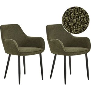 Beliani ALDEN Dark Green Armchair Set - Dining Chairs Beliani ALDEN Dark Green Armchair Set - Dining Chairs