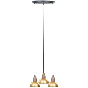 Beliani Brass Pendant Lamp - 3 Light Modern Hanging Light Beliani Brass Pendant Lamp - 3 Light Modern Hanging Light