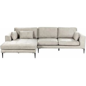 Beliani Light Grey Velvet Corner Sofa - L-Shaped Tufted Couch Beliani Light Grey Velvet Corner Sofa - L-Shaped Tufted Couch