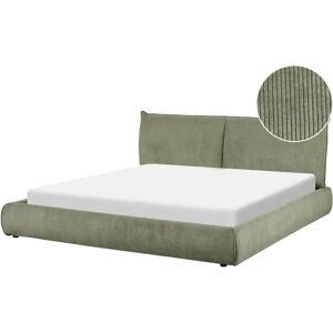 Beliani VINAY Olive Green Slatted Bed - Bed Beliani VINAY Olive Green Slatted Bed - Bed