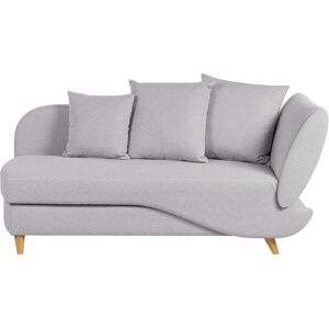 Beliani Right Hand Grey Fabric Storage Chaise Lounge - Living Room Furniture Beliani Right Hand Grey Fabric Storage Chaise Lounge - Living Room Furniture