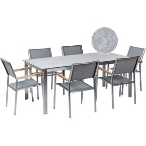 Beliani Garden Dining Set COSOLETO/GROSSETO - Modern Outdoor Style - Grey - 6 Persons Beliani Garden Dining Set COSOLETO/GROSSETO - Modern Outdoor Style - Grey - 6 Persons