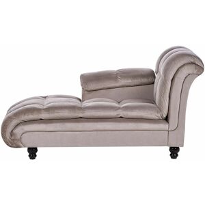 Beliani Right Hand Chaise Lounge Taupe - Chaise Longue Beliani Right Hand Chaise Lounge Taupe - Chaise Longue