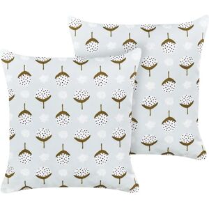 Beliani Outdoor Cushions Set of 2 - Geometric Pattern - 45x45cm - Light Green Beliani Outdoor Cushions Set of 2 - Geometric Pattern - 45x45cm - Light Green