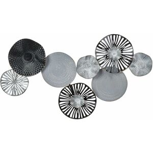 Beliani Wall Decor Black and Grey Iron - 84x49cm Modern Industrial Art Beliani Wall Decor Black and Grey Iron - 84x49cm Modern Industrial Art