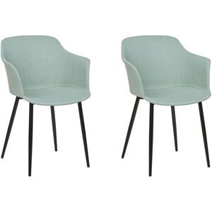 Beliani Set of 2 Dining Chairs - Retro Style Furniture Beliani Set of 2 Dining Chairs - Retro Style Furniture