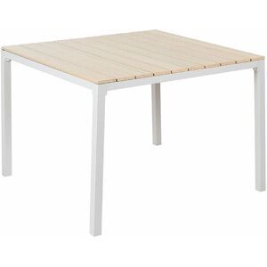 Beliani Garden Table Beige Synthetic Material - Garden Table Beliani Garden Table Beige Synthetic Material - Garden Table