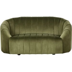 Beliani Dark Green Velvet 2 Seater Sofa - Retro Style Beliani Dark Green Velvet 2 Seater Sofa - Retro Style