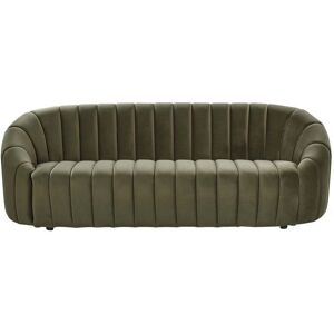 Beliani Malung Dark Green Velvet Retro 3-Seater Sofa Beliani Malung Dark Green Velvet Retro 3-Seater Sofa