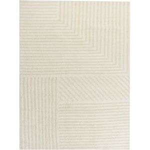 Beliani Abegum Beige Wool Rug - Rectangular Beliani Abegum Beige Wool Rug - Rectangular