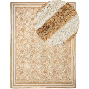 Beliani Beige Jute Rug - Braided Handmade 300x400cm - Rug Beliani Beige Jute Rug - Braided Handmade 300x400cm - Rug