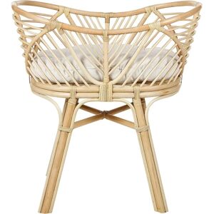 Beliani Bassinet Natural Rattan GRUISSAN - Bassinet with Cushion and Rustic Material Beliani Bassinet Natural Rattan GRUISSAN - Bassinet with Cushion and Rustic Material