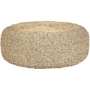 Beliani Backan Beige Water Hyacinth Pouffe - Pouffe Beliani Backan Beige Water Hyacinth Pouffe - Pouffe