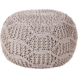 Beliani Pouf 50x50cm Coton Ottoman Rond - Type de Produit - Publicité Beliani Pouf 50x50cm Coton Ottoman Rond - Type de Produit - Publicité
