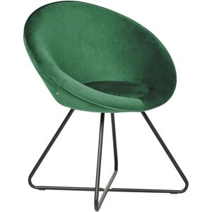 Beliani Accent Chair Green Velvet Retro - Armchair Beliani Accent Chair Green Velvet Retro - Armchair