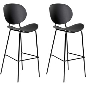 Beliani - Set of 2 Black SHONTO Bar Chairs - Dining Room Furniture Beliani - Set of 2 Black SHONTO Bar Chairs - Dining Room Furniture
