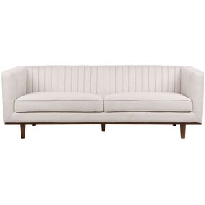 Beliani Sofa Beige Polyester Upholstered 3-Seater Modern Couch - Sofa Beliani Sofa Beige Polyester Upholstered 3-Seater Modern Couch - Sofa