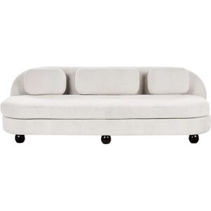 Beliani Sofa Fansen - 3-Seater Modern White Polyester Couch Beliani Sofa Fansen - 3-Seater Modern White Polyester Couch
