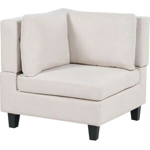 Beliani Corner Light Beige Polyester 1-Seat Modular Sofa Beliani Corner Light Beige Polyester 1-Seat Modular Sofa
