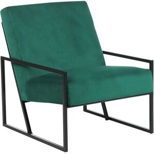 Beliani Armchair DELARY Velvet Emerald Green - Armchair Beliani Armchair DELARY Velvet Emerald Green - Armchair