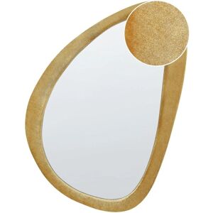 Miroir mural décoratif jaune MDF 61 x 91 cm Forme irrégulière Style moderne - Publicité Miroir mural décoratif jaune MDF 61 x 91 cm Forme irrégulière Style moderne - Publicité