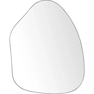 Beliani Wall Mirror Black Iron Glass 70x92cm Oval Decorative Modern Minimalist Beliani Wall Mirror Black Iron Glass 70x92cm Oval Decorative Modern Minimalist