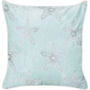 Beliani Blue Velvet Starfish Cushion - Home Accessory Beliani Blue Velvet Starfish Cushion - Home Accessory