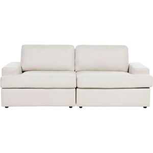 Beliani Sofa Light Beige Fabric Upholstered 3 Seater - Sofa Beliani Sofa Light Beige Fabric Upholstered 3 Seater - Sofa