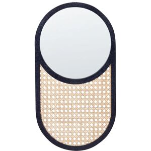Beliani Rattan Wall Mirror - Natural, 56cm, Oval - Home Decor Beliani Rattan Wall Mirror - Natural, 56cm, Oval - Home Decor