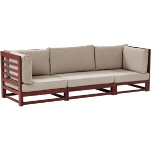 Beliani Garden Sofa Mahogany Brown Acacia - 3 Seater Outdoor Bench Beliani Garden Sofa Mahogany Brown Acacia - 3 Seater Outdoor Bench