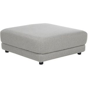 Beliani Light Grey Polyester Upholstered Square Ottoman - Footstool Beliani Light Grey Polyester Upholstered Square Ottoman - Footstool