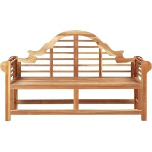 Beliani Garden Bench Light Acacia Wood 196 cm Water Resistant - Garden Bench Beliani Garden Bench Light Acacia Wood 196 cm Water Resistant - Garden Bench