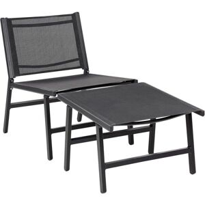 Beliani Modern Garden Chair with Footstool - Garden Chair Beliani Modern Garden Chair with Footstool - Garden Chair