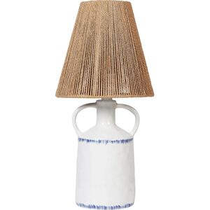Beliani White Ceramic Table Lamp - LARISSOS Beliani White Ceramic Table Lamp - LARISSOS