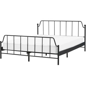 Beliani Bed MAURESSAC - Black Metal 160x200 King Size Beliani Bed MAURESSAC - Black Metal 160x200 King Size