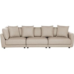 Beliani SIGTUNA 3-Seater Beige Polyester Sofa - Sofa Beliani SIGTUNA 3-Seater Beige Polyester Sofa - Sofa