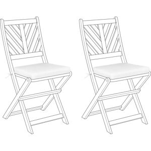 Beliani Set of 2 Outdoor Seat Cushions - Seat Cushions Beliani Set of 2 Outdoor Seat Cushions - Seat Cushions