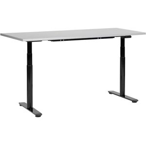 Beliani Electric Adjustable Desk - Modern Grey Table with Steel Frame Beliani Electric Adjustable Desk - Modern Grey Table with Steel Frame