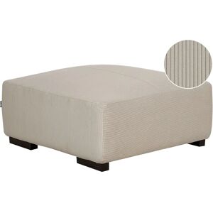 Ottomane Carrée Beige Beliani 80x80x35cm Meuble Moderne Salon - Publicité Ottomane Carrée Beige Beliani 80x80x35cm Meuble Moderne Salon - Publicité