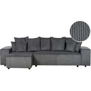 Beliani LUSPA Dark Grey Corner Sofa - Modern Living Room Furniture Beliani LUSPA Dark Grey Corner Sofa - Modern Living Room Furniture