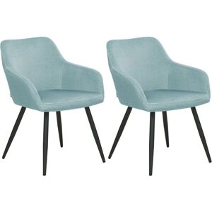 Beliani Light Blue Velvet Dining Chairs Set of 2 - Dining Chairs Beliani Light Blue Velvet Dining Chairs Set of 2 - Dining Chairs